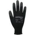 Gloves size 10 black Nylon with polyurethane EN 388 category II ASATEX