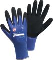 Handschuhe Nitril Aqua Gr.9 blau/schwarz Nyl.m.dop.Nitril EN 388 Kat.II