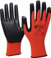 Handschuhe Nitril Foam Gr.9 rot/schwarz PA m.Nitrilschaum II