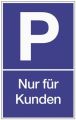 Parkplatzbeschilderung Parken f.Kunden L250xB400mm Ku.blau/weiß