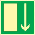 Emergency sign BGV A8 L148xW148 mm Emergency exit film