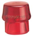 Schonhammerkopf SIMPLEX Kopf-D. 30mm Plastik rot hart HALDER