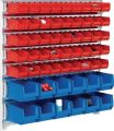 Sichtlagerkastenset H1000xB1010xT255mm STA verz.m.Kästen blau 45xMK5 rot,12xMK4