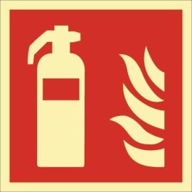 Fire safety symbol EN ISO 7010 L148xW148 mm Fire extinguisher plastic