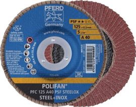 Fan-type disc A PSF STEELOX dm 115 mm granulation A-40 conical steel/wood normal