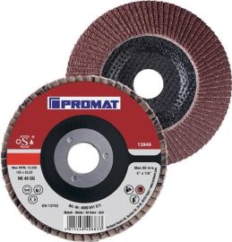 Fan-type disc dm 115 mm granulation 40 offset steel/wood normal corundum