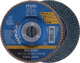 Fan-type disc Z PSF STEELOX dm 115 mm granulation Z-40 conical INOX zirconium co