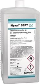 Hand disinfection gel MYXAL® SEPT GEL 1 l perfume/dye-free 1000ml rigid bottle M