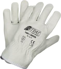 Gloves Driver size 11 grey full-grain cowhide EN 388 category II NITRAS