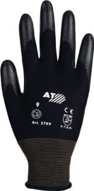 Gloves size 10 black PA w. soft polyurethane EN 388 category II AT