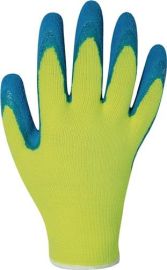 Handschuhe Harrer Gr.10 gelb/blau Acryl m.Latex EN 388 Kat.II