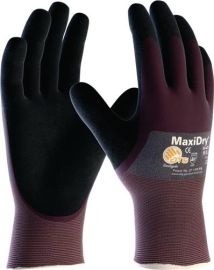 Handschuhe MaxiDry 56-425 Gr.10 lila/schwarz Nyl.m.Nitril/Nitril EN 388 Kat.II