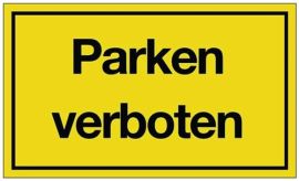 Notice No parking L250xW150 mm yellow black plastic