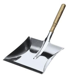 Dustpan with wooden handle stainless steel blade l. 220xblade width 230 mm