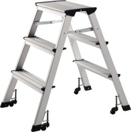 Folding steps steps incl. Platform 3 platform height 630 mm aluminium mobile