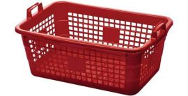 Basket L800xW535xH300mm 85 l polyethylene red LOCKWEILER