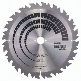 Kreissägeblatt Construct Wood AD315mm Z.20 WZ Bohr.30mm Schnitt-B.3,2mm HM BOSCH