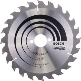 Kreissägeblatt Optiline Wood AD190mm Z.24 WZ Bohr.30mm Schnitt-B.2,6mm HM BOSCH