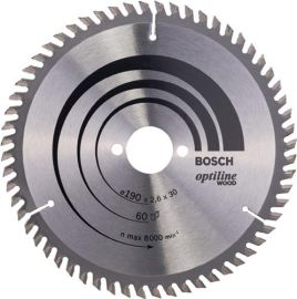 Kreissägeblatt Optiline Wood AD190mm Z.60 WZ Bohr.30mm Schnitt-B.2,6mm HM BOSCH