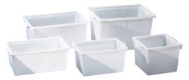 Plastic container rectangular 65 l PE natural L650xW450xH330mm tapered GRAF