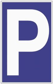 Parkplatzbeschilderung Parken L250xB400mm Ku.blau/weiß