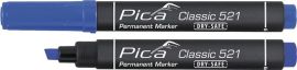 Permanentmarker Classic INSTANT WHITE blau Strich-B.2-6mm Keilspitze PICA