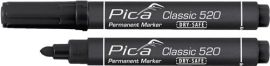 Permanentmarker Classic INSTANT WHITE schwarz Strich-B.1-4mm Rundspitze PICA