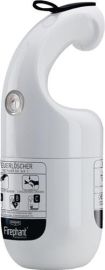 Pulverfeuerlöscher Firephant 1kg weiß Brandkl.8A 34B C m.Manometer,m.Halter