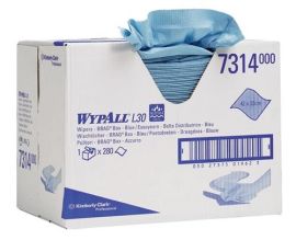 Putztuch WYPALL L20 EXTRA 7314 L420xB330ca.mm 2-lagig,perforiert blau Krt.