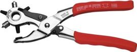 Revolving punch/eyelet pliers overall length 225 mm plastic handle