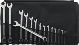 Combination spanner set 14/15 15-piece width across flats 6-32 mm Form B chrome