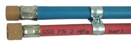Sauerstoff-/Acetylenschlauch L.10m ID 6,3/8mm Wands.5/3,5mm rot/blau GCE RHÖNA
