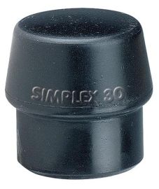 Schonhammerkopf SIMPLEX Kopf-D. 30mm Gum.schwarz mittelh.HALDER