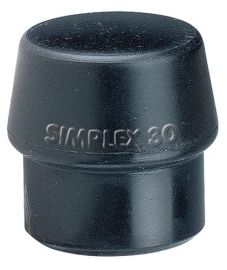 Soft faced hammer head SIMPLEX head dm 50 mm rubber black medium-hard HALDER