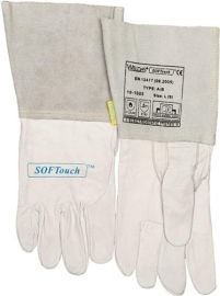 Welder#s gloves size XL (9.5) natural grained calfskin/Softouch/split cowhide EN