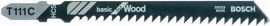 Jigsaw blade T 111 C L.74mm HCS pitch 3mm straight set milled f. softwood/chipbo