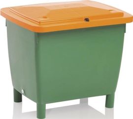 Grit container L790xW605xH775 mm 210 l HD-PE green/orange no removal chute CRAEM