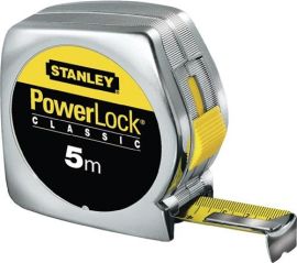 Taschenrollbandmaß PowerLock® L.5m 19mm mm/cm EG II MET Gürtelclip STANLEY