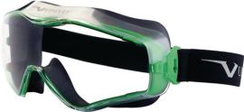 All-round vision goggles 6x3 EN 166, EN 170 gun metallic/green frame, clear lens