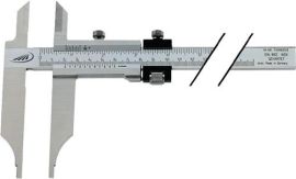 Workshop calliper gauge DIN862 300mm with knife tips and fine adjustment spout l