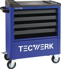Tool trolley B.855xT.400xH.895mm 4 drawers 1 shelf 2 blinds open on both sides P