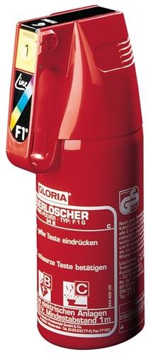 Gloria Feuerlöscher KFZ 1kg F1G mit KFZ Halter, 001403.0000